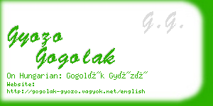 gyozo gogolak business card